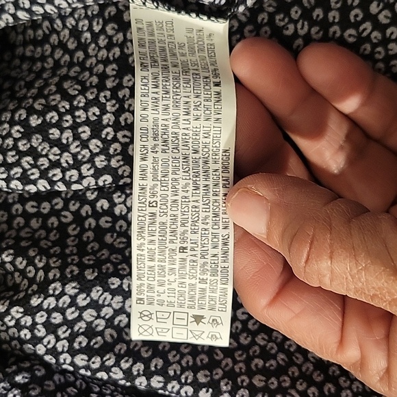 Forever 21 Contemporary Black & Gray Front Tie Shirt, Size: L, NWT - Picture 8 of 8